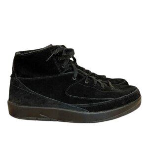 Air Jordan 2 Retro Decon Black Suede Sneakers 2017 Nike 897521-010 Sz 8